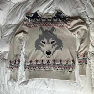 ON THE BYAS Wolf Sweater Size Small